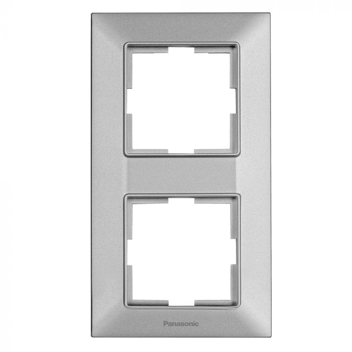 
					Рамка Panasonic Arkedia Slim подвійна, вертикальна, срібна