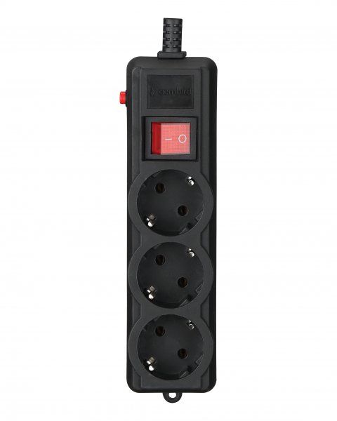 Мережевий фільтр 4.5м Geмbird SPG3-G-15B-PRO 3 розетки, Перетин кабелю: 1 мм2,  чорний