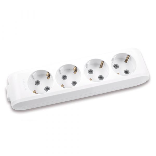 
					Колодка Panasonic X-tendia із заземленням 4 гнізда, з захистними шторками, сіра