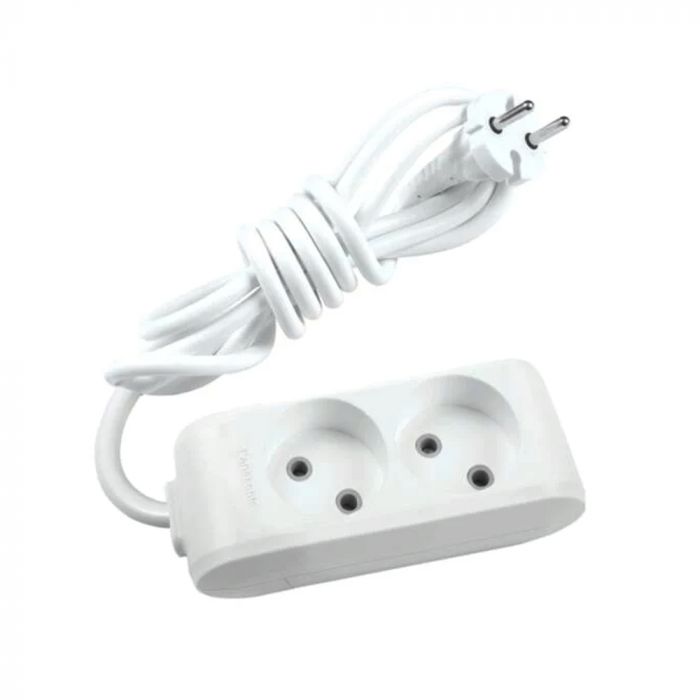 
					Подовжувач Panasonic X-tendia 2 гнізда, 5 м, з захистними шторками, сірий