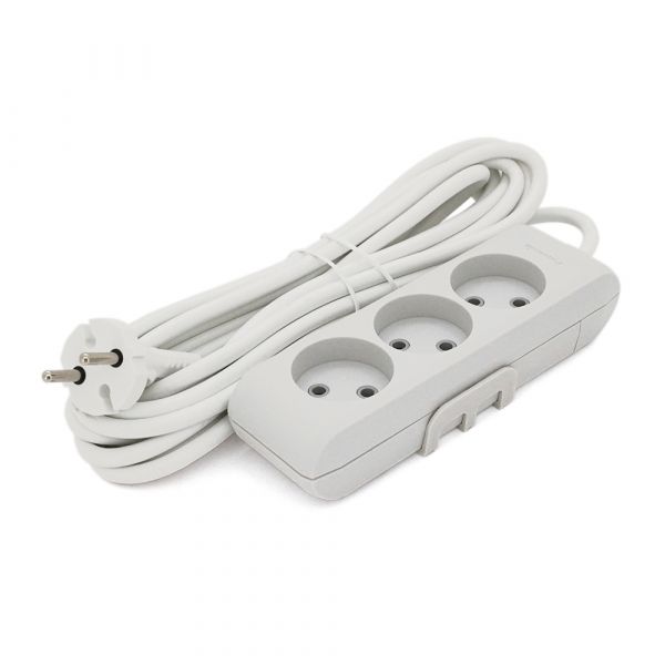 
					Подовжувач Panasonic X-tendia 3 гнізда, 5 м, з захистними шторками, сірий