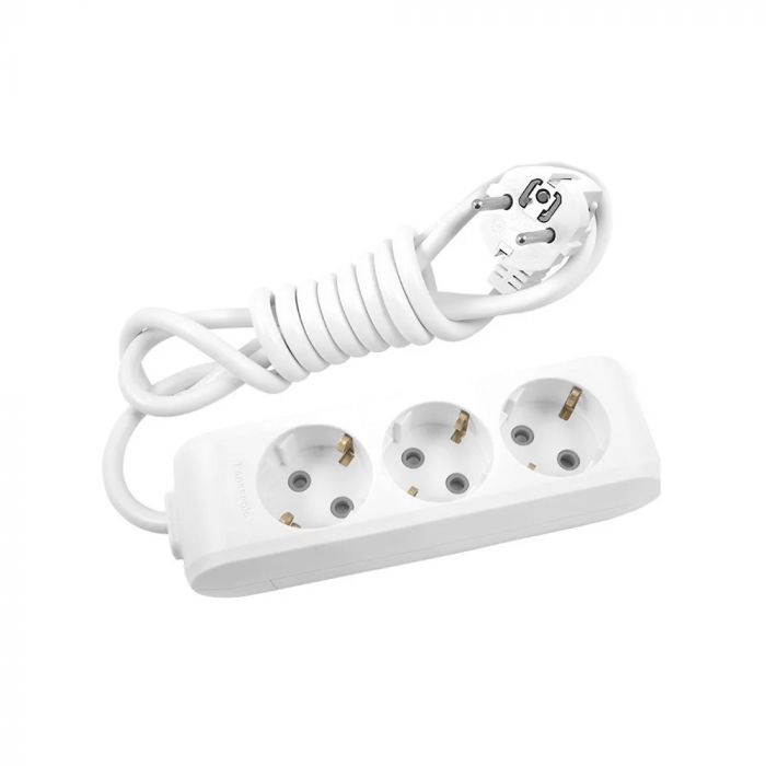 
					Подовжувач Panasonic X-tendia із заземленням 3 гнізда, 2 м, з захистними шторками, сірий