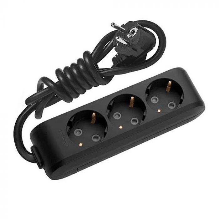 
					Подовжувач Panasonic X-tendia із заземленням 3 гнізда, 3 м, з захистними шторками, чорний