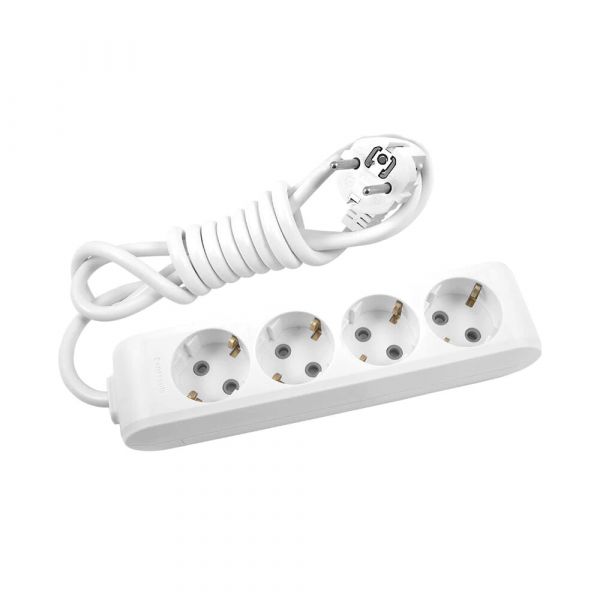 
					Подовжувач Panasonic X-tendia із заземленням 4 гнізда, 5 м, з захистними шторками, сірий