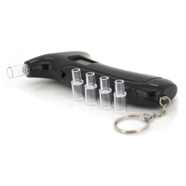 
					Електронний портативний алкотестер AMS020 з підсвічуванням, живлення 2 * ААА