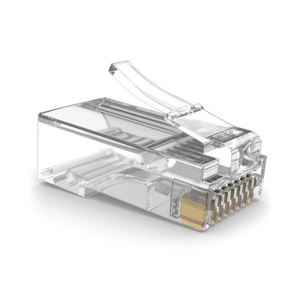 
					Конектор RITAR PREMIUM PLUS RJ-45 8P8C Cat-5 (100 шт / уп.) Q100 (позолочені контакти)