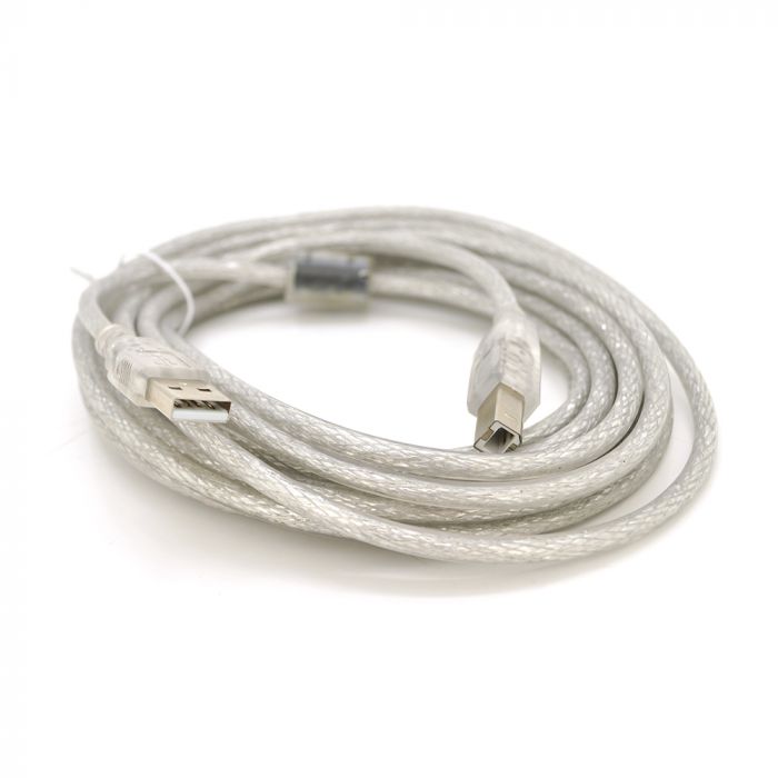 
					Кабель USB 2.0 AM/BM, 5.0m, 1 феррит, білий