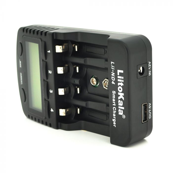 
					ЗП універсальний Liitokala Lii-ND4, 4 канали, LCD дисплей, підтримує Li-ion, Ni-MH і Ni-Cd AA (R6), ААA (R03), AAAA, С (R14)