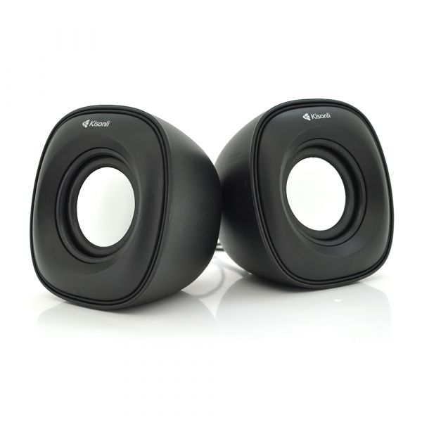 
					Колонки 2.0 Kisonli V350 для ПК і ноутбука, USB + 3.5mm, 2x1,5W, 20Hz- 20KHz, Black, BOX, Q60