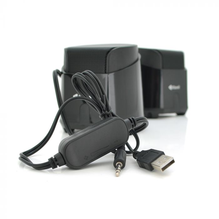 
					Колонки 2.0 Kisonli K500, для ПК і ноутбука, USB + 3.5mm, 2x3.5W, 20Hz- 20KHz, Black, BOX, Q50