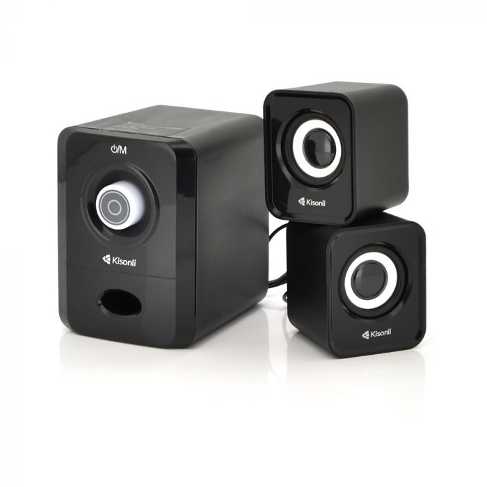 
					Колонки 2.1 Kisonli U-2900BT, для ПК і ноутбука, USB + 3.5mm, 5W + 2x3W, 20Hz- 20KHz, з сабвуфером, bluetooth, Black, BOX, Q40