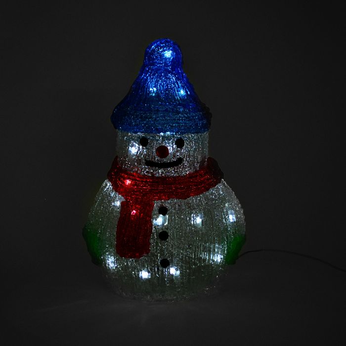 
					Світиться Сніговик 30см, 220в кабель 0,5 м, пластик, що не герметичний, Box