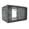 
					Шафа  Merlion 6U, 600*600*367 (Ш*Г*В)мм  загартоване скло, чорна. сталь 1,2мм з замком