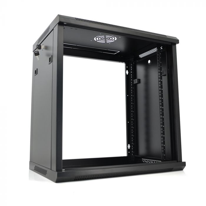 
					Шафа  Merlion 15U, 600*450*768 (Ш*Г*В)мм  загартоване скло, чорна, сталь 1,2мм з замком