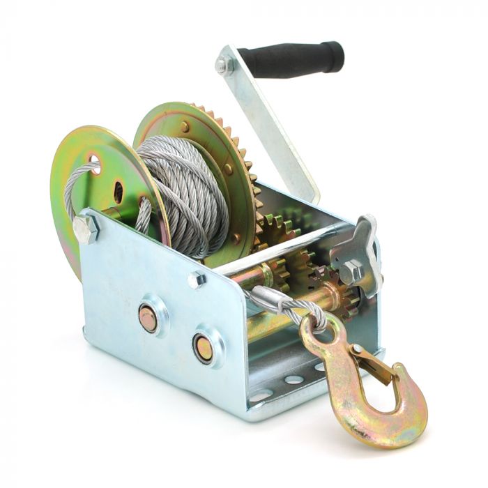 
					Лебідка WO2500LB ручна барабанна, вантажопідйомність до 1130кг, довжина троса 7м