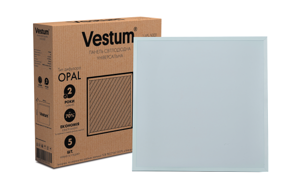 Панель светодиодная LED Vestum OPAL 36W 600x600 6500K 220V