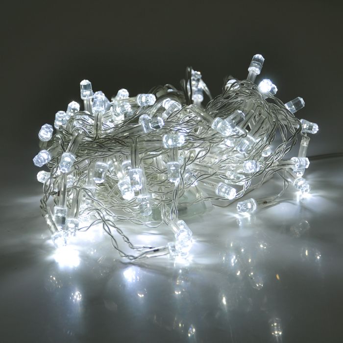
					Гірлянди 120LED (Штора-Конус) White, 8 режимів, 3х0,3 метра, прозора ізоляція, BOX