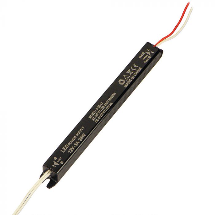 
					Імпульсний блок живлення герметичний PSW12-36 12В 3А (36Вт) IP20 (192*18*18)