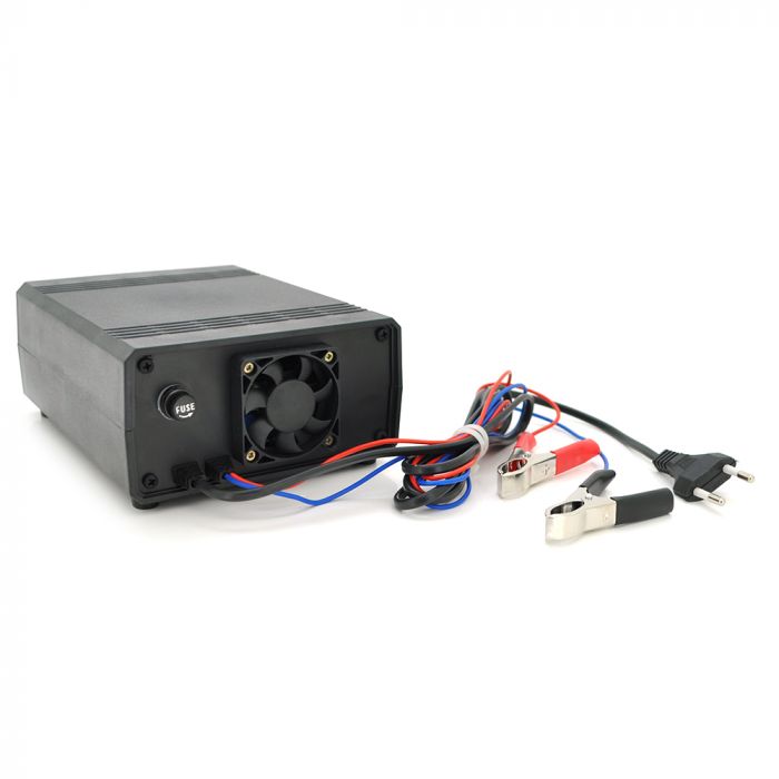 
					Трансформаторний зарядний пристрій ТР-5 для акумулятора 12V, ємність АКБ 32-140А/год, струм заряду 10A, вольтметр+амперметр+охолодження