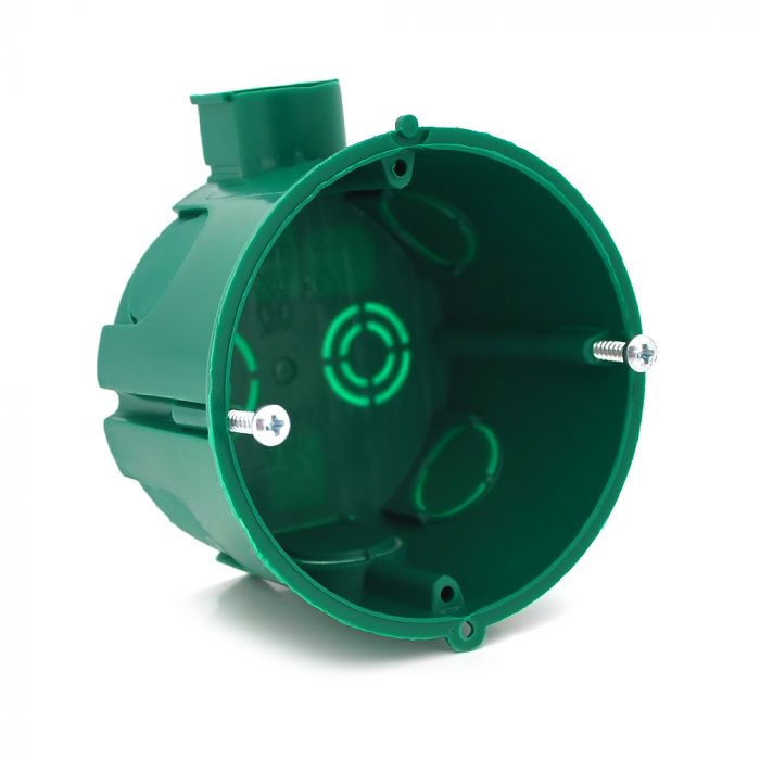 
					Підрозетник / Коробка стикувальна, бетон Ø68х45мм (з болтами) зелена Q100