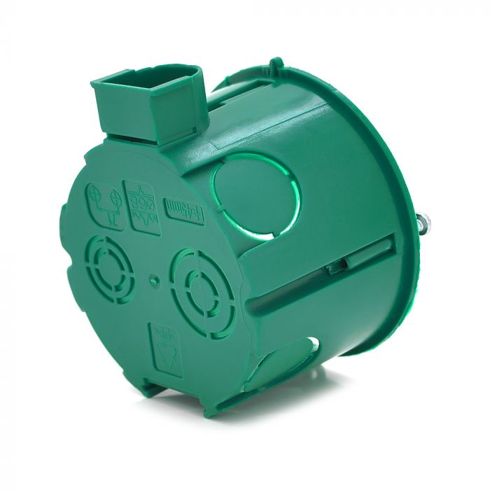 
					Підрозетник / Коробка стикувальна, бетон Ø68х45мм (з болтами) зелена Q100