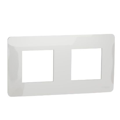 
					Рамка двомісна горизонтальна Schneider Unica, Білий
