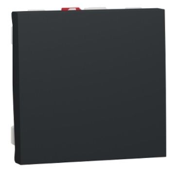 
					Вимикач одноклавішний Schneider Unica схема 6, 10A, 2 модулі, Антрацит