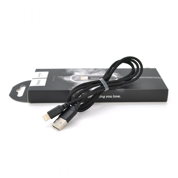
					Кабель Hoco X14, Lightning-USB, Black, довжинана 1м, BOX