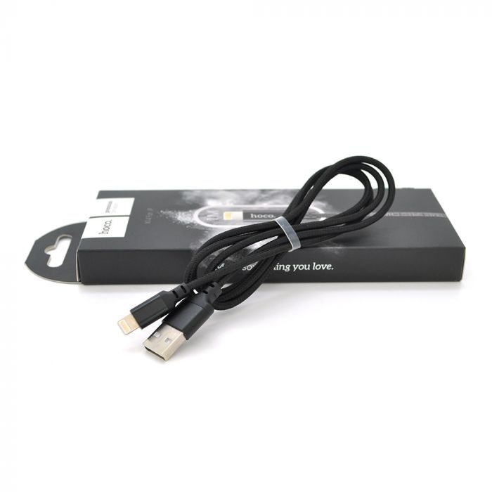 
					Кабель Hoco X14, Lightning-USB, Black, довжинана 1м, BOX
