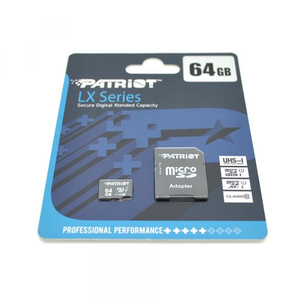 
					Карта пам'яті Patriot LX microSDHC Class 10 UHS-I, 64GB