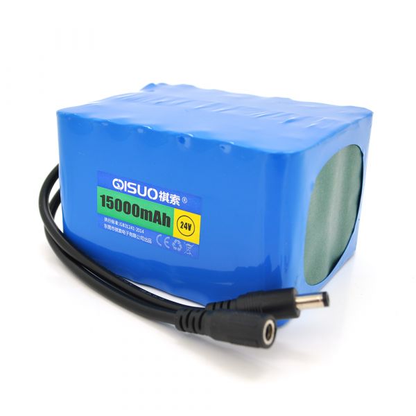 
					Акумуляторна батарея літієва QiSuo 24V 15A з елементами Li-ion 18650, DC5.5x2.1, (119x94x67mm)