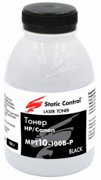 Тонер HP/Canon УНІВЕРСАЛЬНИЙ №10  100г (фасований)  *Static Control (MPT10-100B-P)