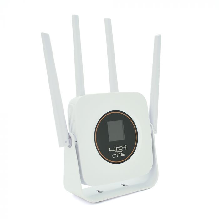 
					Бездротовий маршрутизатор CPE903 4G, провідна та бездротова передача, WIFI: 2.4G, 1 порт RJ45, LCD, акумулятор 3000 мАг