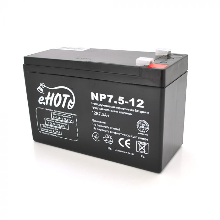 
					Акумуляторна батарея 12V 7.5Ah ENOT (151х99х96 мм)