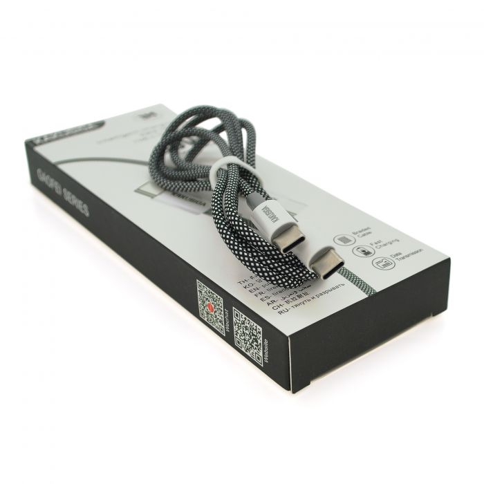 
					Кабель iKAKU KSC-723 GAOFEI PD60W smart fast charging cable (Type-C to Type-C), Black, довжина 1м, BOX