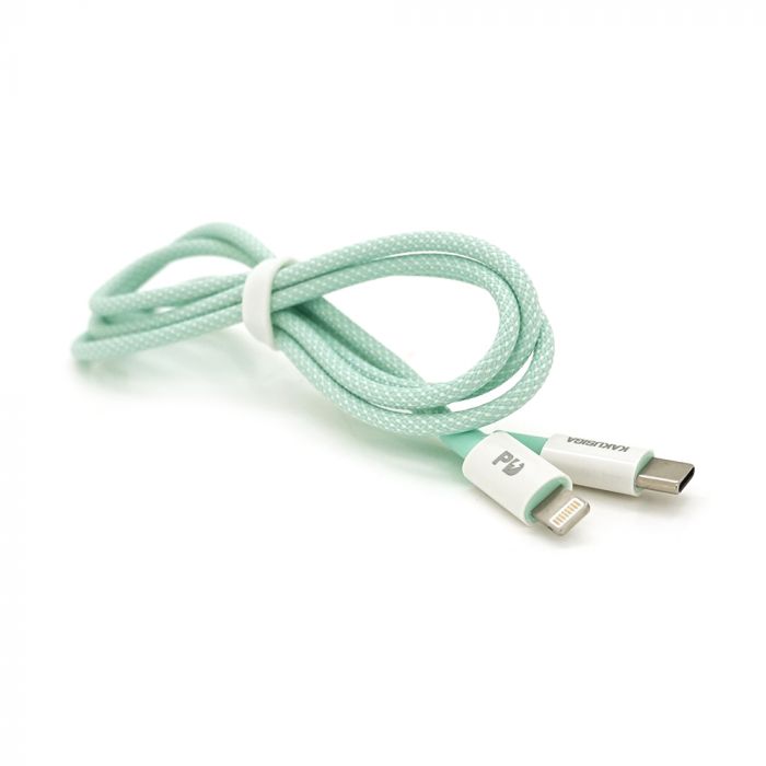 
					Кабель iKAKU KSC-723 GAOFEI PD60W smart fast charging cable (Type-C to Lightning), Green, довжина 1м, BOX