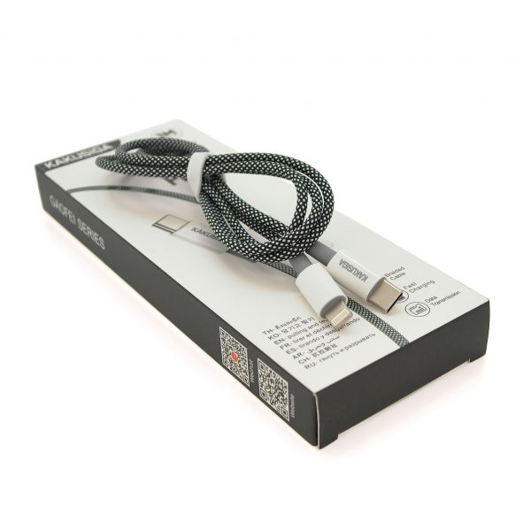 
					Кабель iKAKU KSC-723 GAOFEI PD60W smart fast charging cable (Type-C to Lightning), Black, довжина 1м, BOX