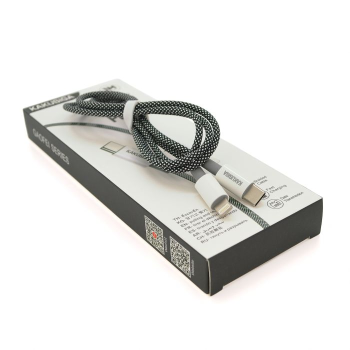 
					Кабель iKAKU KSC-723 GAOFEI PD60W smart fast charging cable (Type-C to Lightning), Black, довжина 1м, BOX