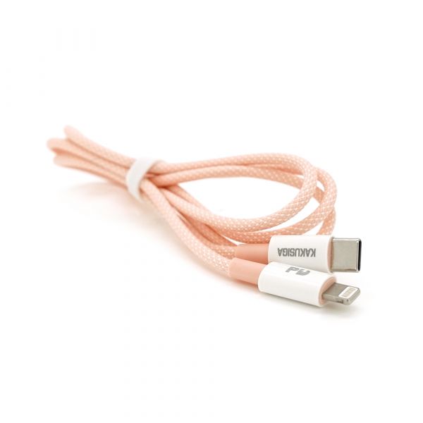
					Кабель iKAKU KSC-723 GAOFEI PD60W smart fast charging cable (Type-C to Lightning), Pink, довжина 1м, BOX