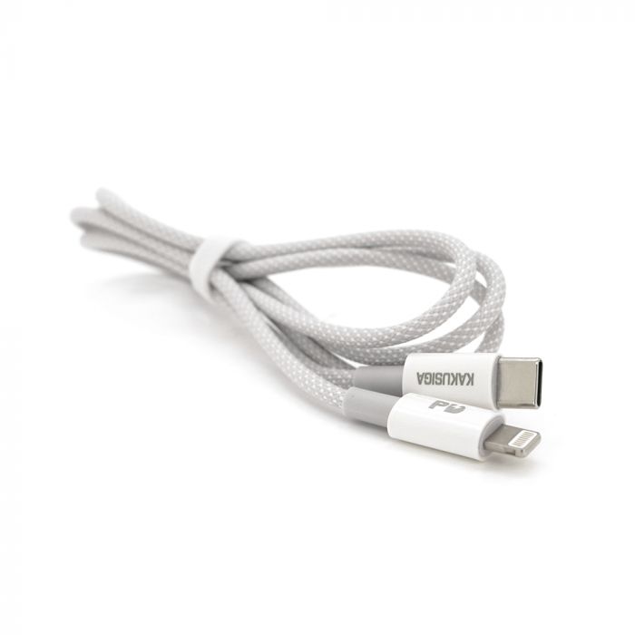 
					Кабель iKAKU KSC-723 GAOFEI PD60W smart fast charging cable (Type-C to Lightning), Silver, довжина 1м, BOX
