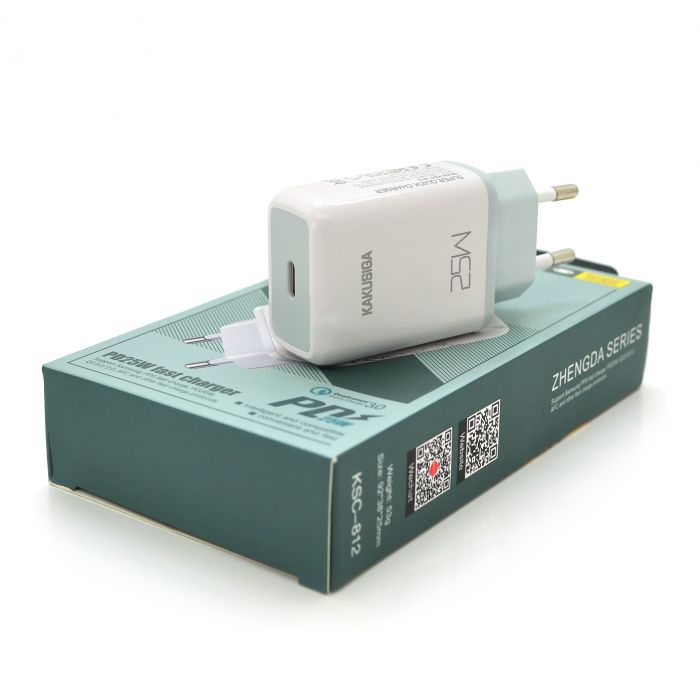 
					СЗУ AC100-240V iKAKU KSC-812 Zhengda Series PD25W charger, White, Box
