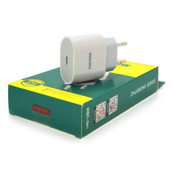 
					СЗУ AC100-240V iKAKU KSC-541 ZHUODONG PD20W fast charger, White, Box