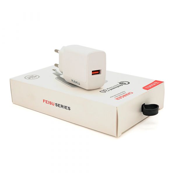 
					СЗУ AC100-240V iKAKU KSC-178 FEISU QC3.0, White, Box