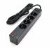 
					Мережевий фільтр KSC-717 Zhengya series на 4 розетки + 4 USB виходи 4000W, 1.8m, Black