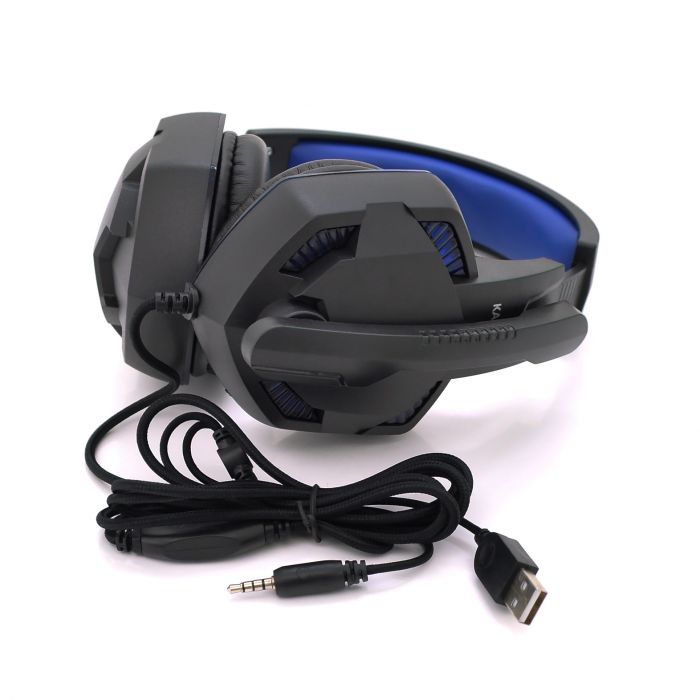 
					Ігрові навушники з мікрофоном iKAKU KSC-713 ZHANHUN, Black-Blue, Box