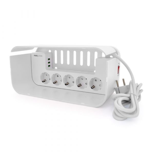 
					Мережевий фільтр LDNIO SE5334, 5 Розеток + 3 USB, 2 м, перетин 3х0,75мм, White, Box