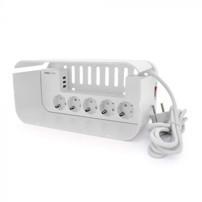 
					Мережевий фільтр LDNIO SE5334, 5 Розеток + 3 USB, 2 м, перетин 3х0,75мм, White, Box