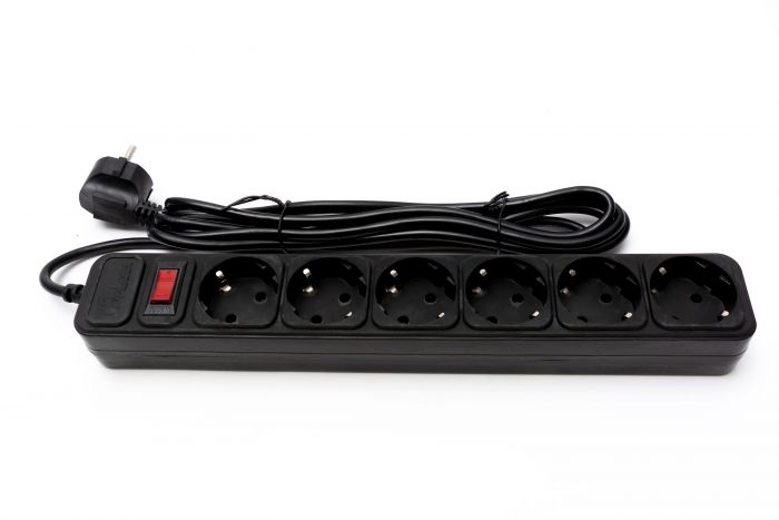 
					Мережевий фільтр PROLOGIX 075P6-30B, 220В 10А, 6 розеток, 3м, чорний, коробка Q30