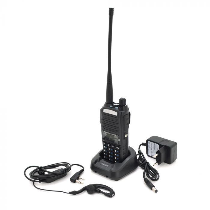 
					Бездротова рація Baofeng BF-UV82 8W c дисплеєм, FM-радіо, корпус пластмас, частота 400-470MHz, Black, BOX