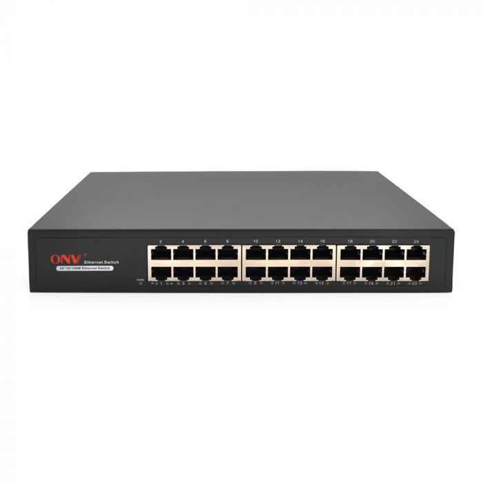 
					Комутатор Ethernet ONV-H1024 у металевому корпусі, 24*100Мб портів, 270х181х44.5 мм